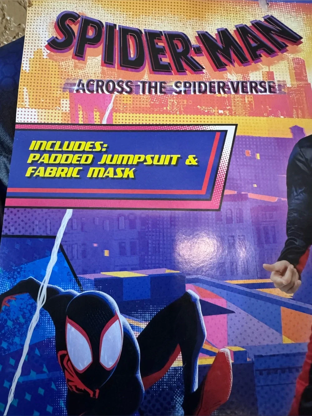 Spiderman Miles Morales Black and Red Kids Muscle Jumpsuit Costume